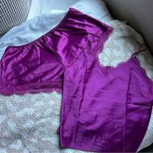 Victoria’s Secret Two Piece Cami And Short Pajama Set purple NWT size L